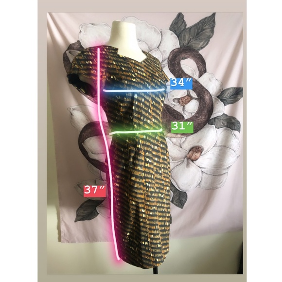 TED BAKER - Cap Sleeve Midi Sheath w/ Pockets - Picture 6 of 6